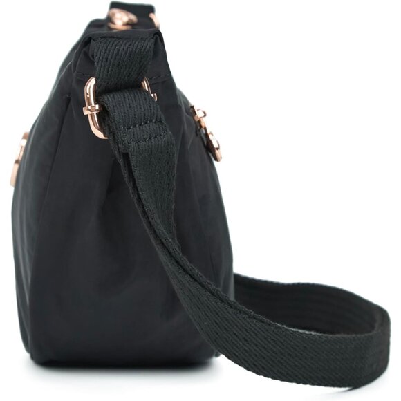 Small Crossbody Bag for Women Men Trendy Waterproof Nylon with Adjustable Strap - Picture 6 of 8